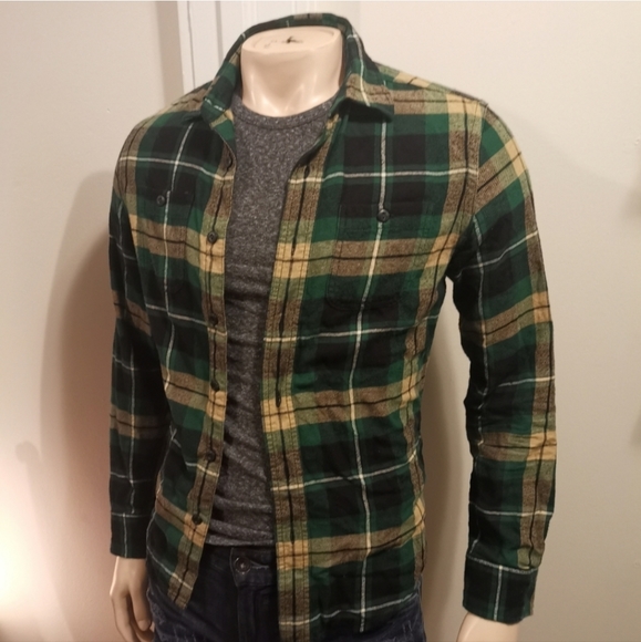 American Eagle Super Soft Heritage Flannel XS Grn - Picture 2 of 8